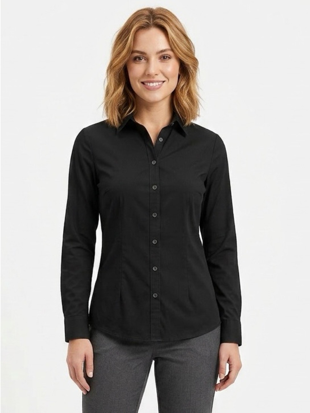 The Limited Black Fitted Button-Down Shirt
